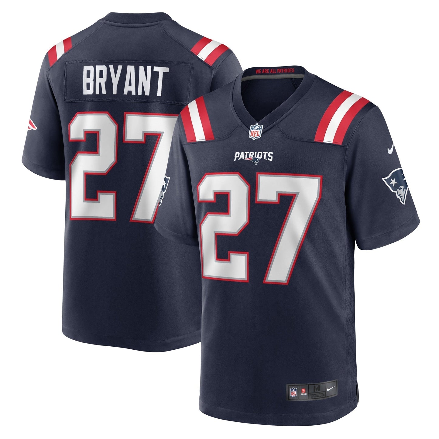 Men's Nike Myles Bryant Navy New England Patriots Game Player Jersey