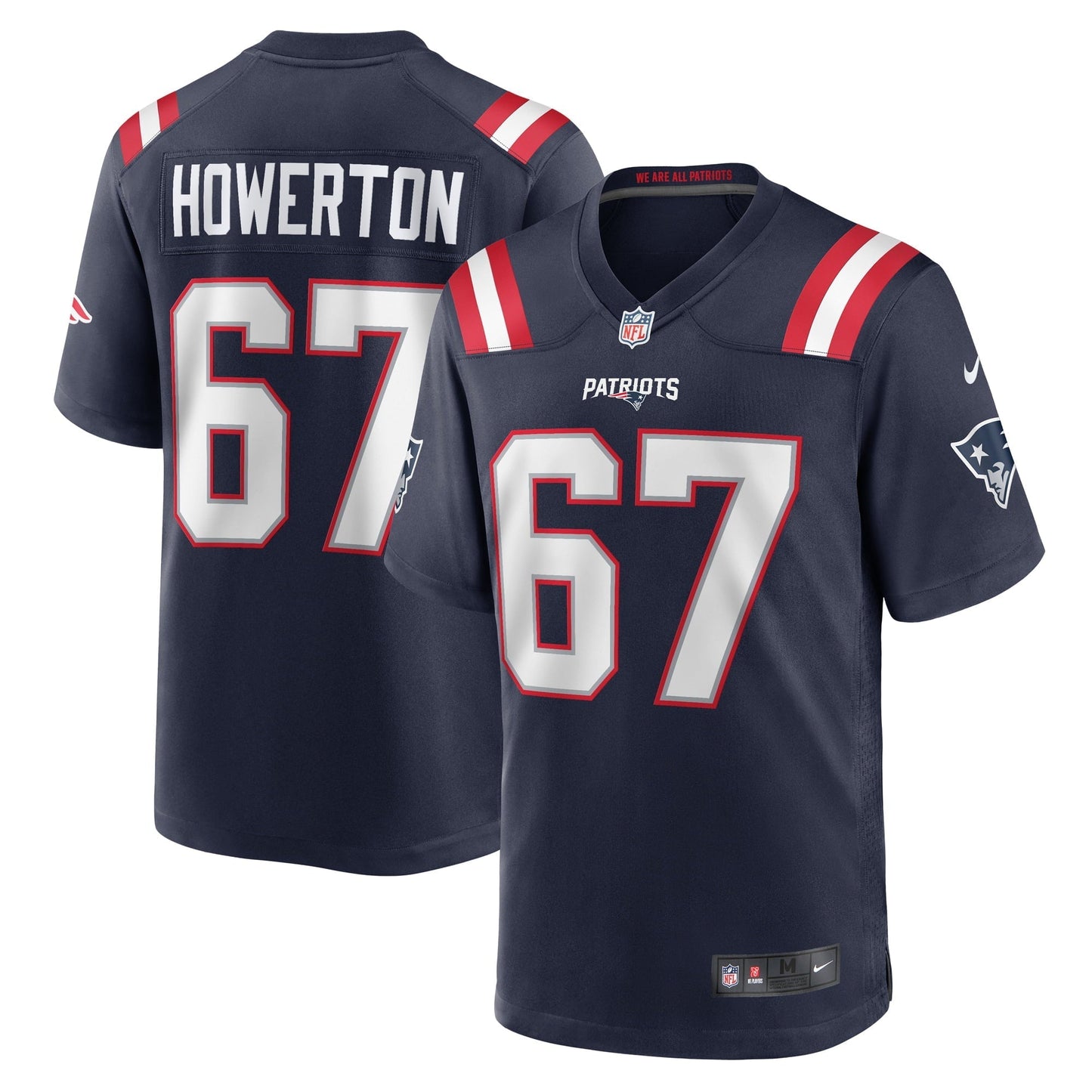 Men's Nike Hayden Howerton Navy New England Patriots Home Game Player Jersey