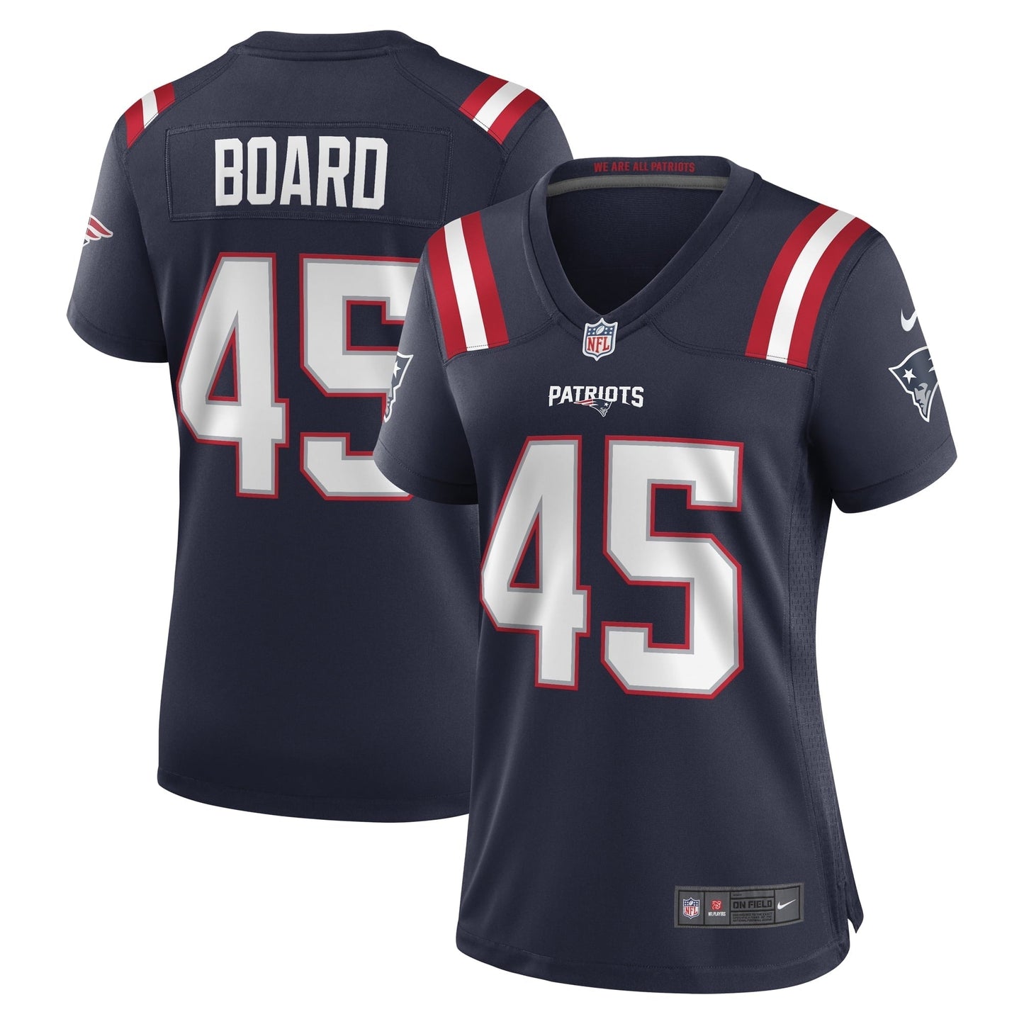 Women's Nike Chris Board Navy New England Patriots Game Player Jersey