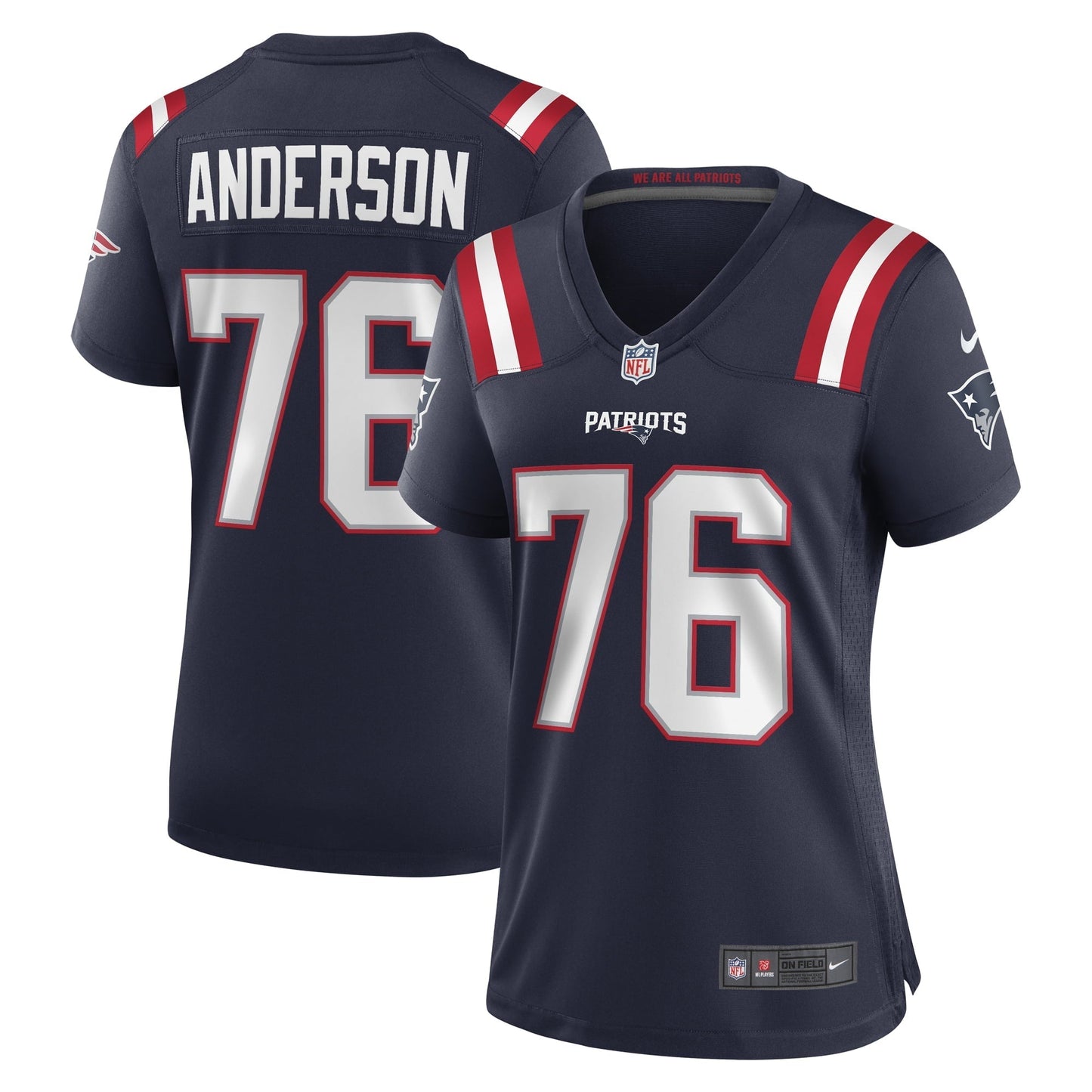 Women's Nike Calvin Anderson Navy New England Patriots Game Jersey
