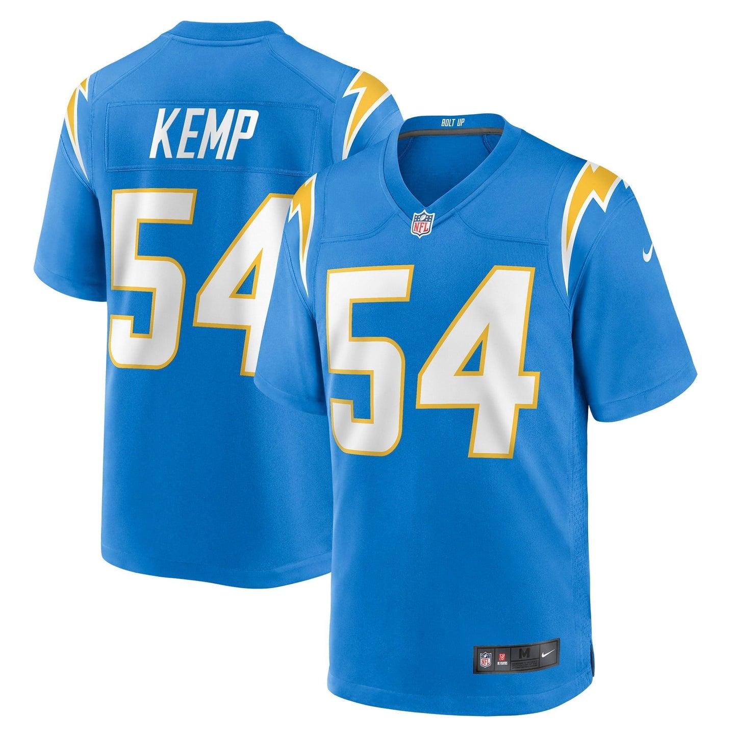 Men's Nike Carlo Kemp Powder Blue Los Angeles Chargers Game Player Jersey