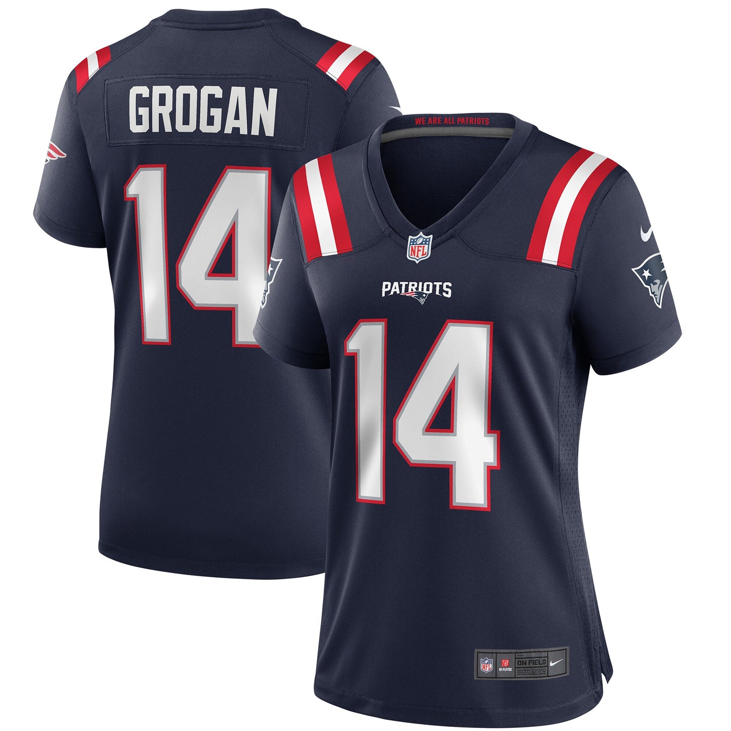 Steve Grogan New England Patriots Nike Women's Game Retired Player Jersey - Navy