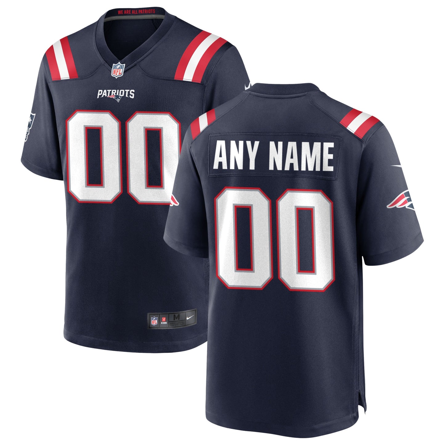 Nike New England Patriots Custom Game Jersey - Navy