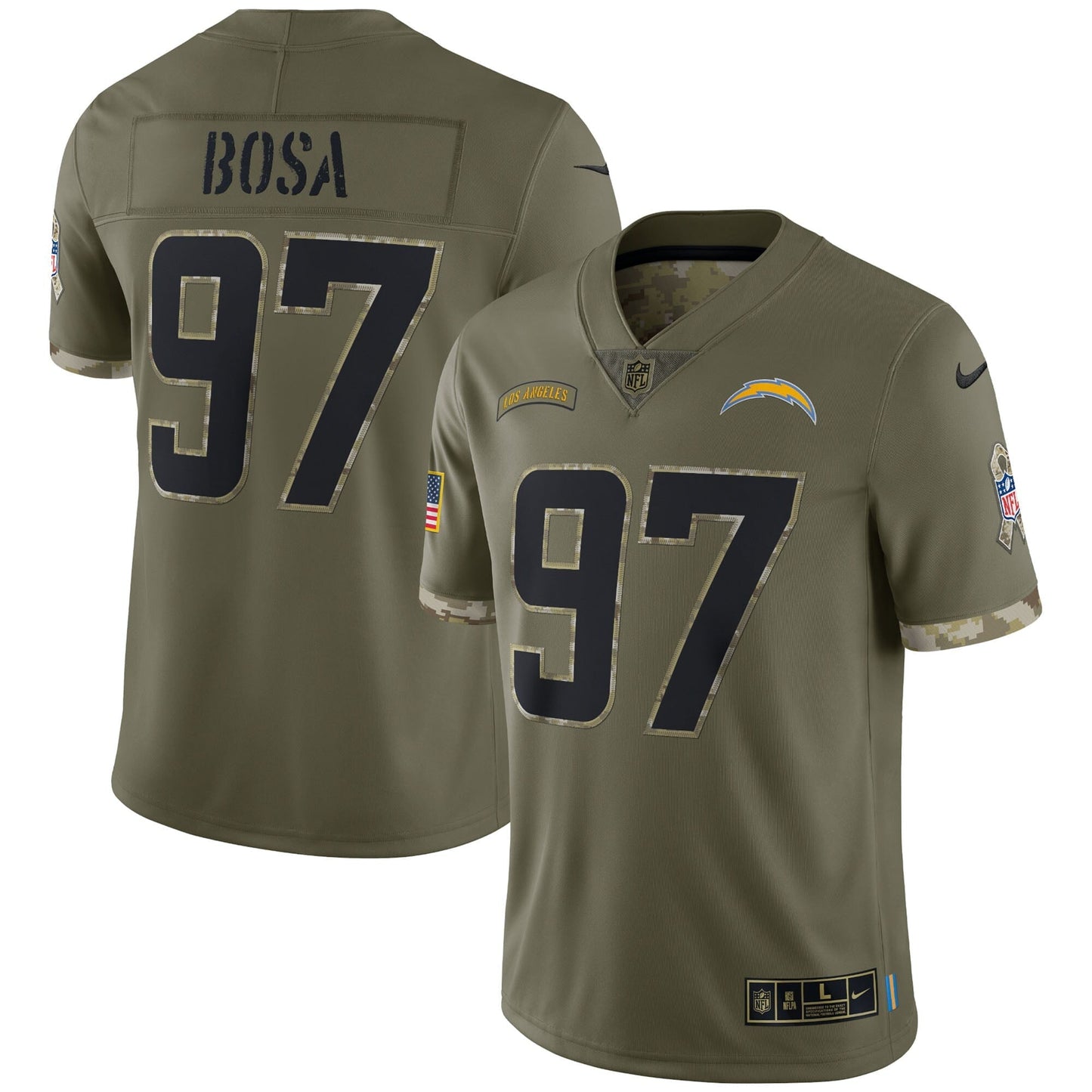 Men's Nike Joey Bosa Olive Los Angeles Chargers 2022 Salute To Service Limited Jersey