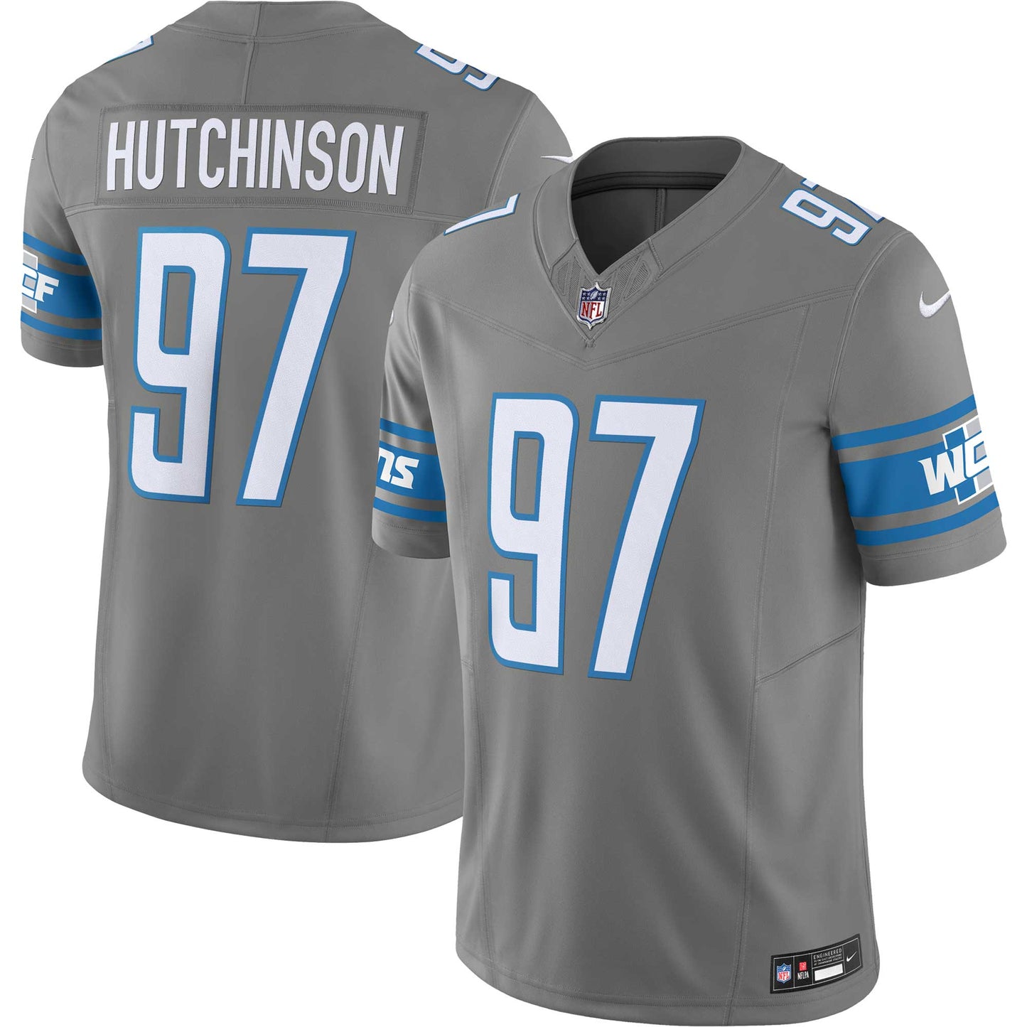Aidan Hutchinson Detroit Lions Nike Vapor F.U.S.E. Limited Jersey - Silver