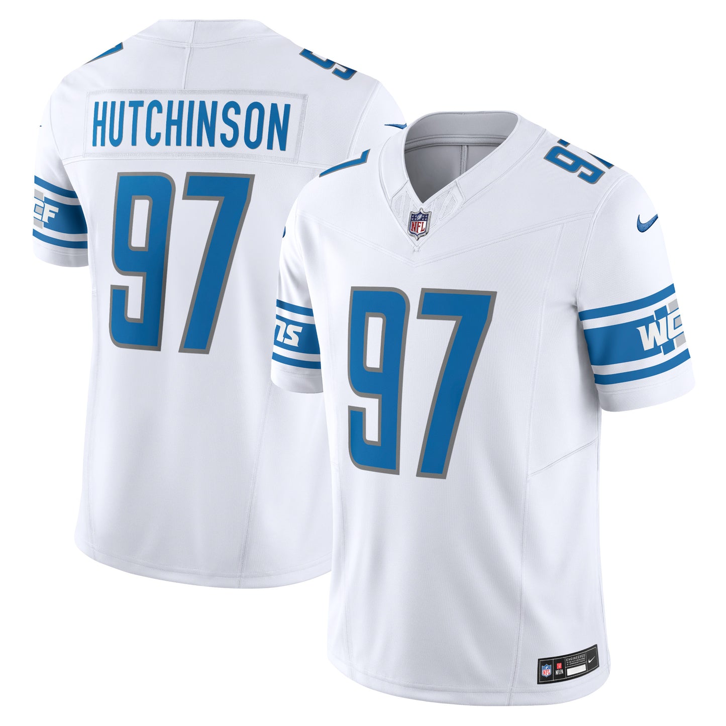 Aidan Hutchinson Detroit Lions Nike Vapor F.U.S.E. Limited Jersey - White