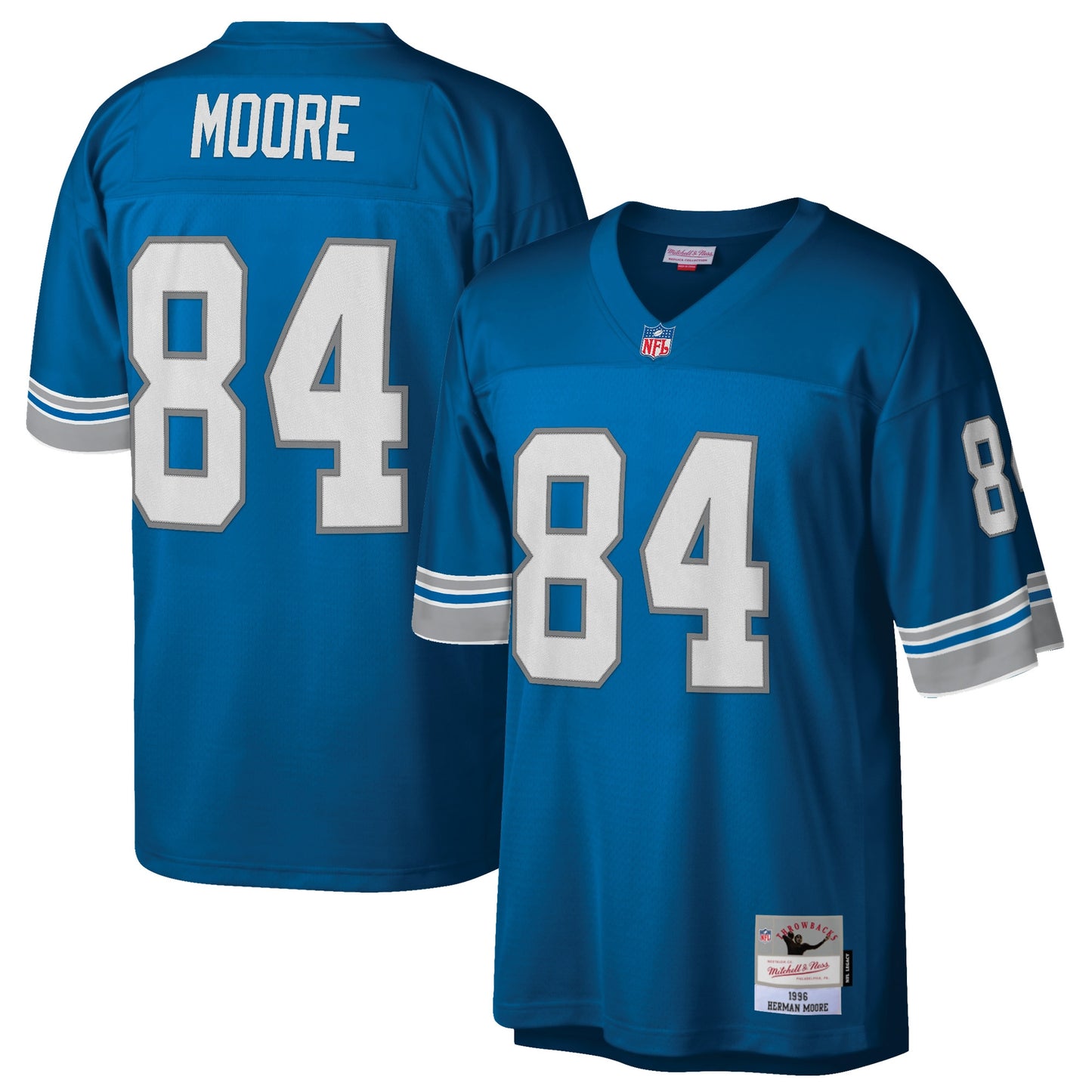 Herman Moore Detroit Lions Mitchell & Ness Retired Player Legacy Replica Jersey - Blue
