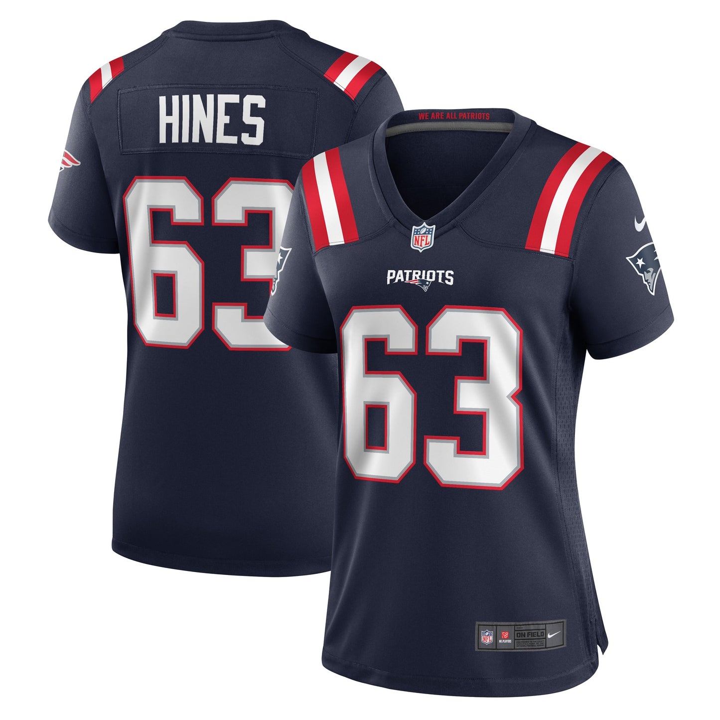 Chasen Hines New England Patriots Nike Women's Game Player Jersey - Navy