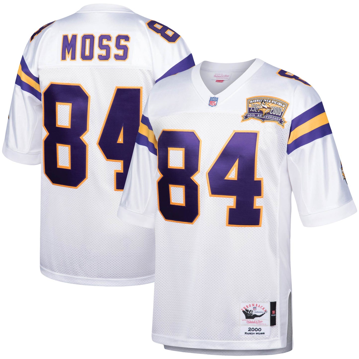Randy Moss Minnesota Vikings Mitchell & Ness 2000 Authentic Throwback Retired Player Jersey - White