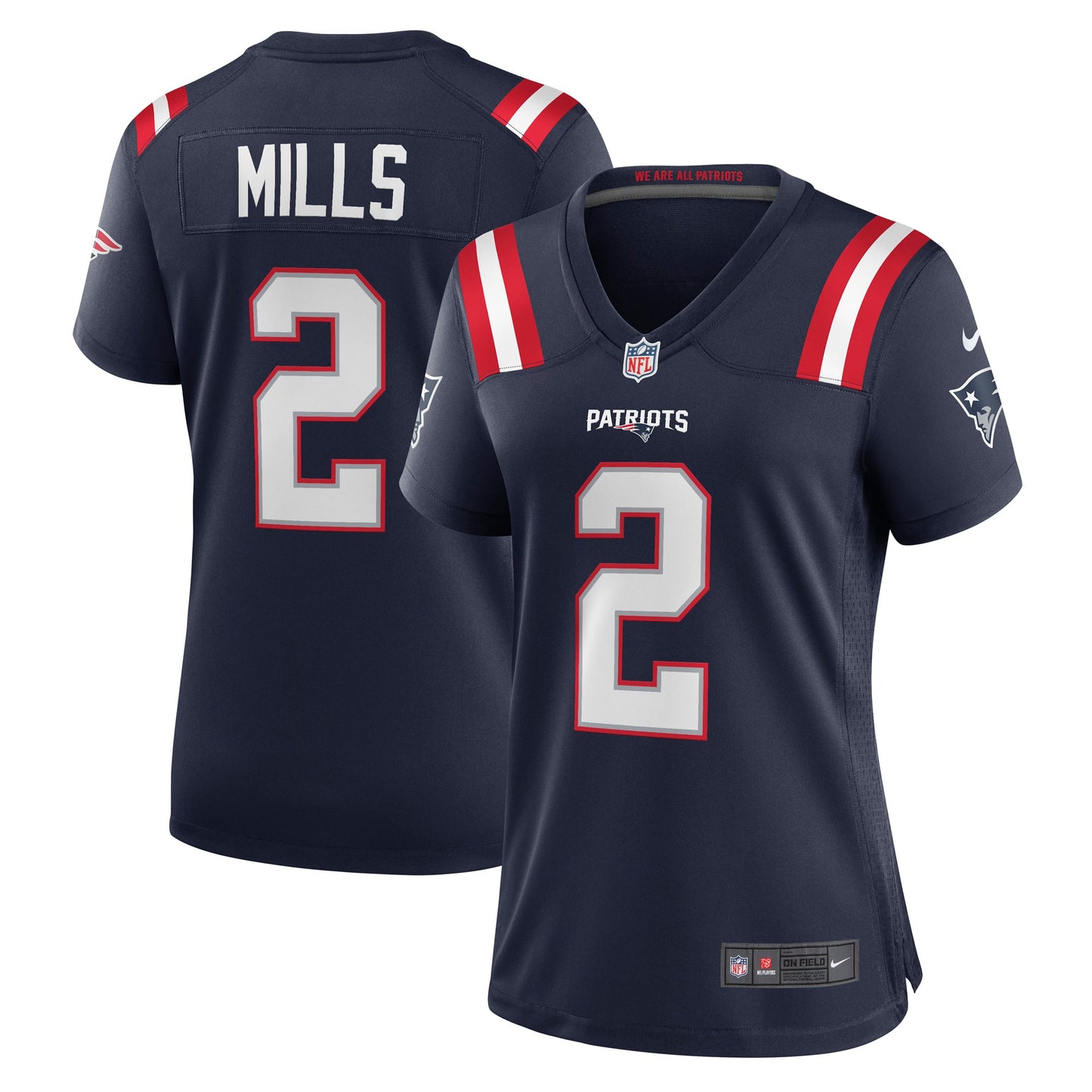 Jalen Mills New England Patriots Nike Women's Game Player Jersey - Navy
