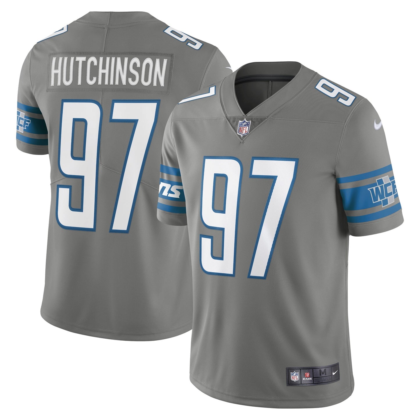 Aidan Hutchinson Detroit Lions Nike Alternate Team Vapor Limited Jersey - Steel