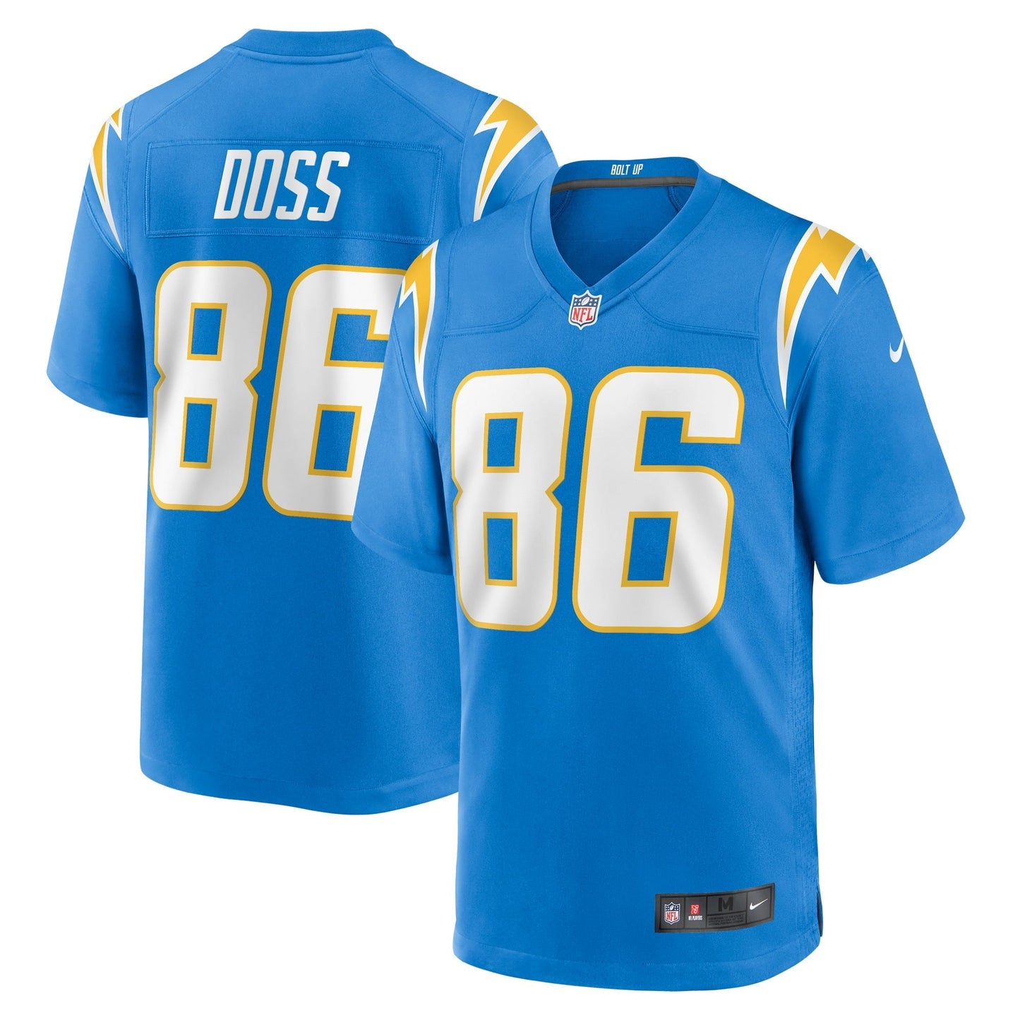 Men's Nike Keelan Doss Powder Blue Los Angeles Chargers Home Game Player Jersey