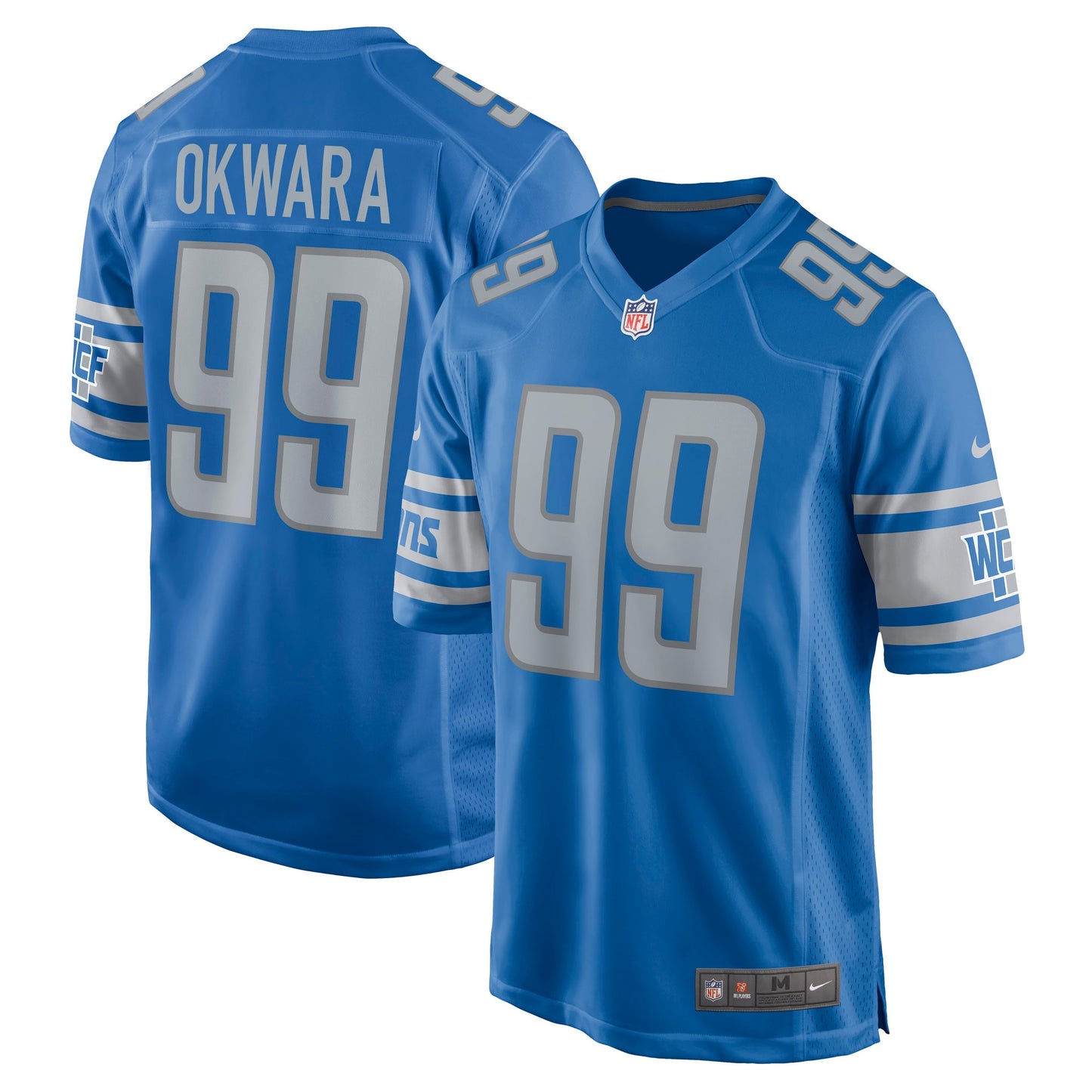 Julian Okwara Detroit Lions Nike Game Player Jersey - Blue