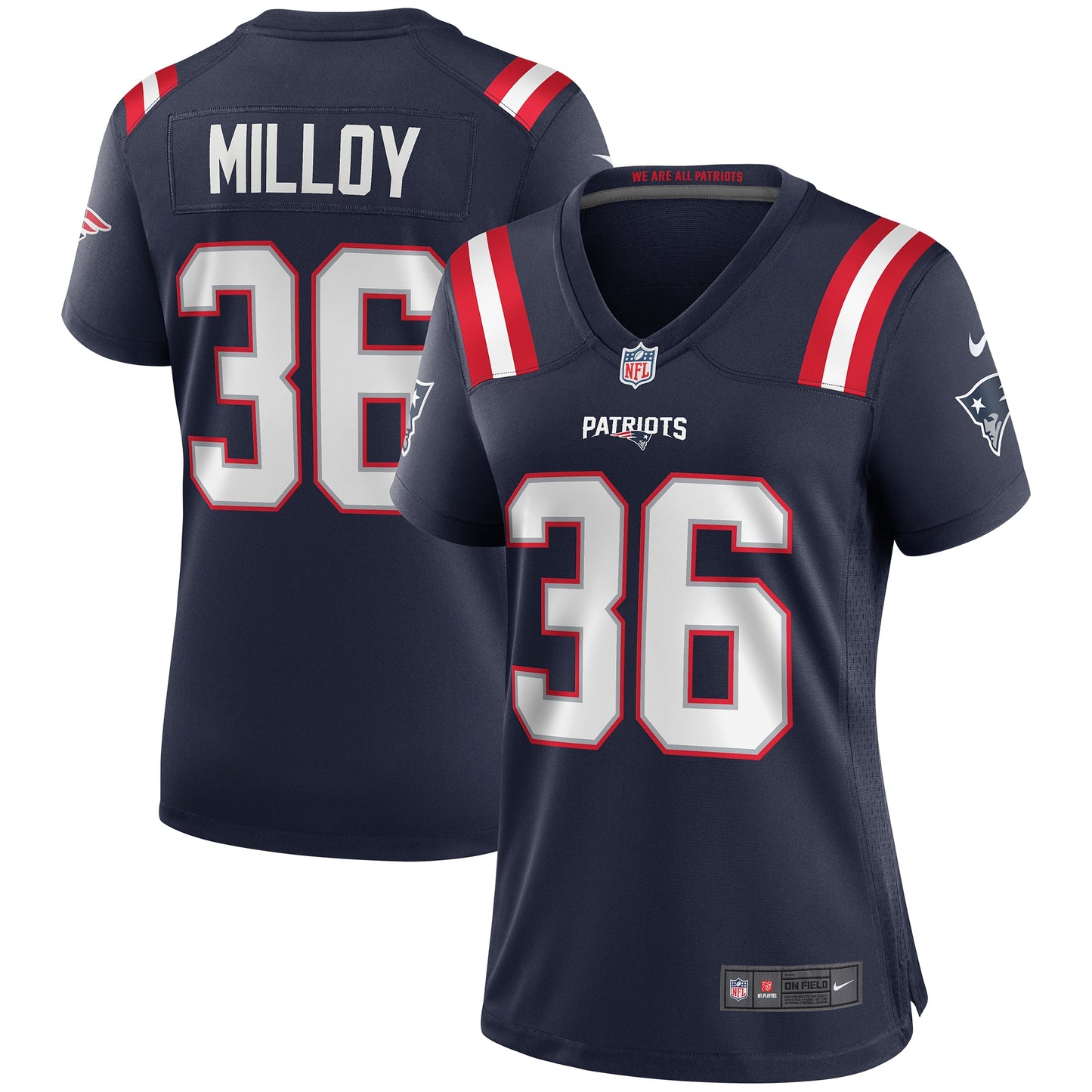 Lawyer Milloy New England Patriots Nike Women's Game Retired Player Jersey - Navy