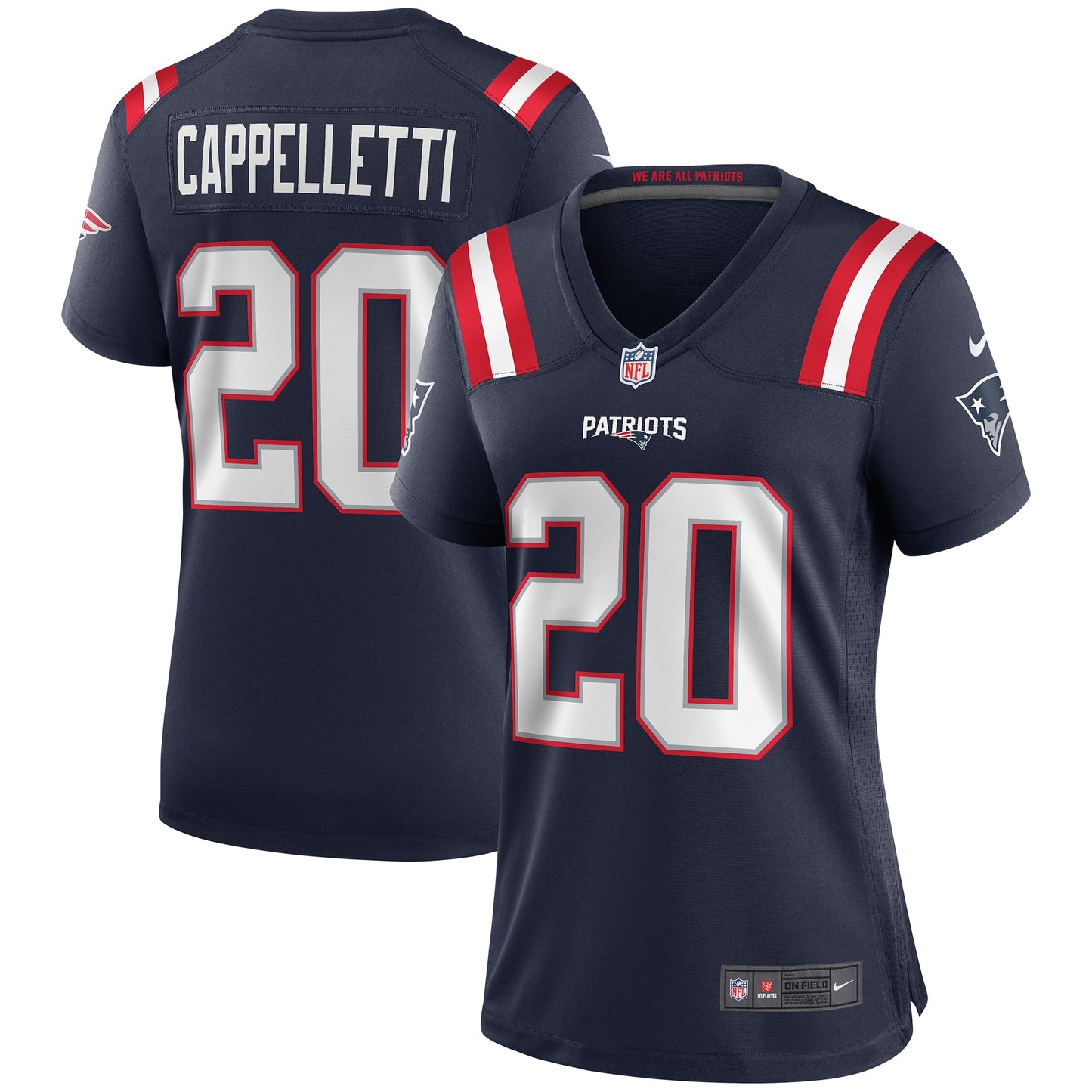 Gino Cappelletti New England Patriots Nike Women's Game Retired Player Jersey - Navy