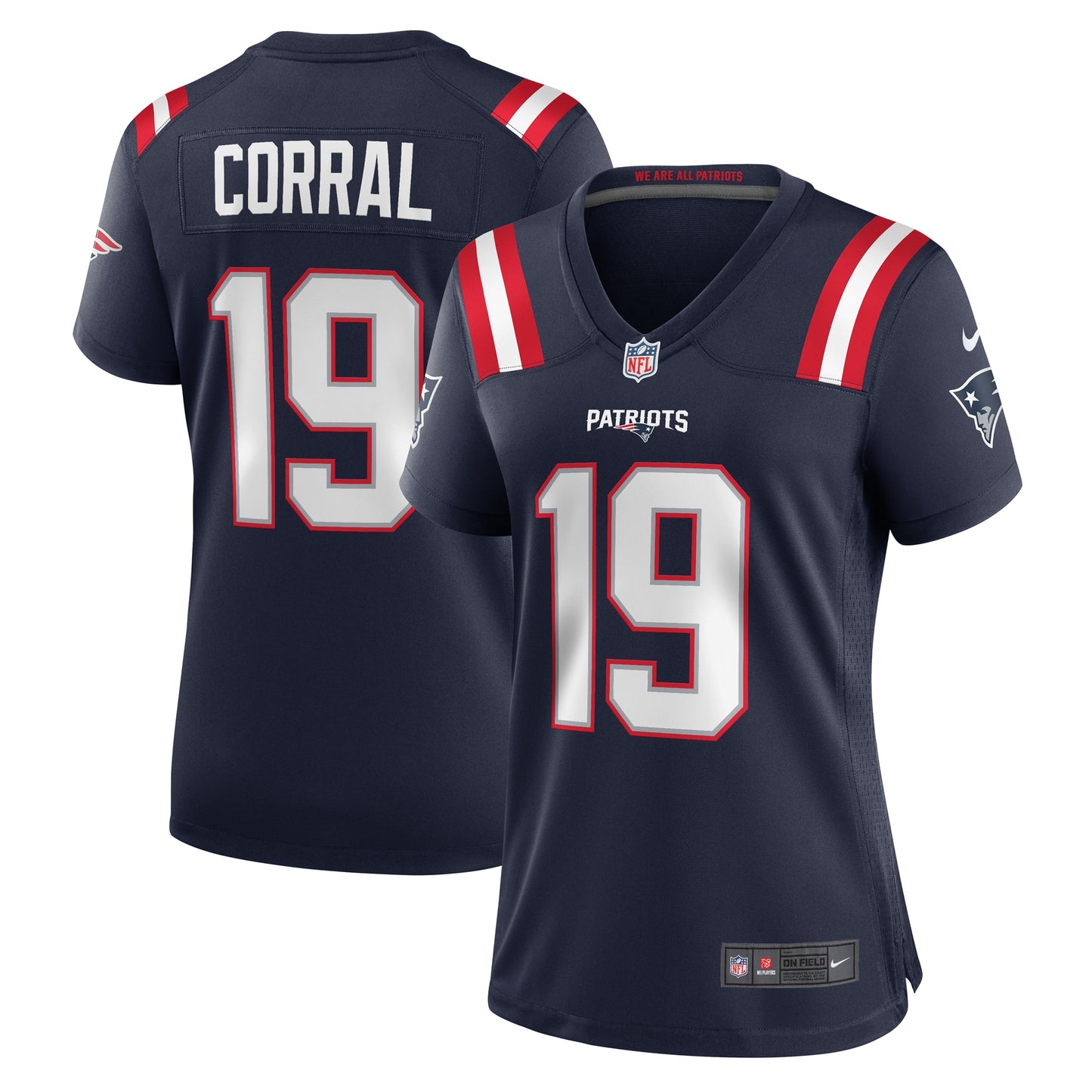 Matt Corral New England Patriots Nike Women's Team Game Jersey -  Navy