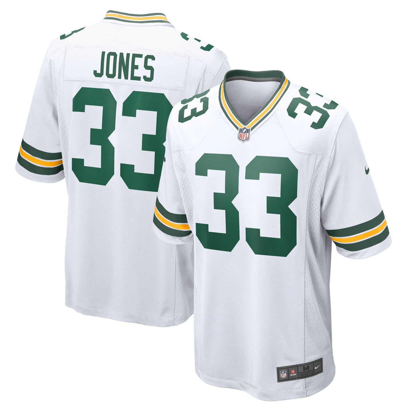 Aaron Jones Green Bay Packers Nike Game Player Jersey - White