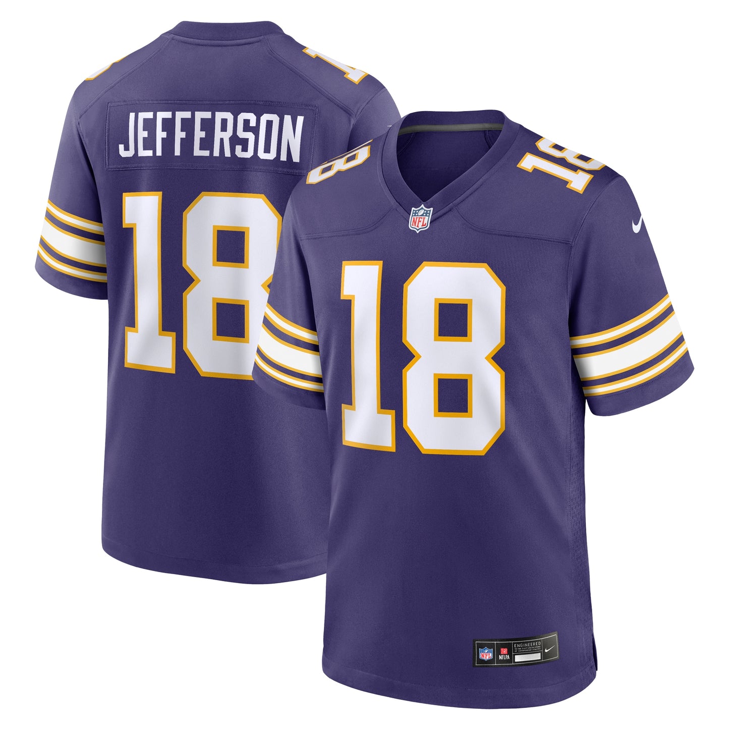 Justin Jefferson Minnesota Vikings Nike Classic Player Game Jersey - Purple