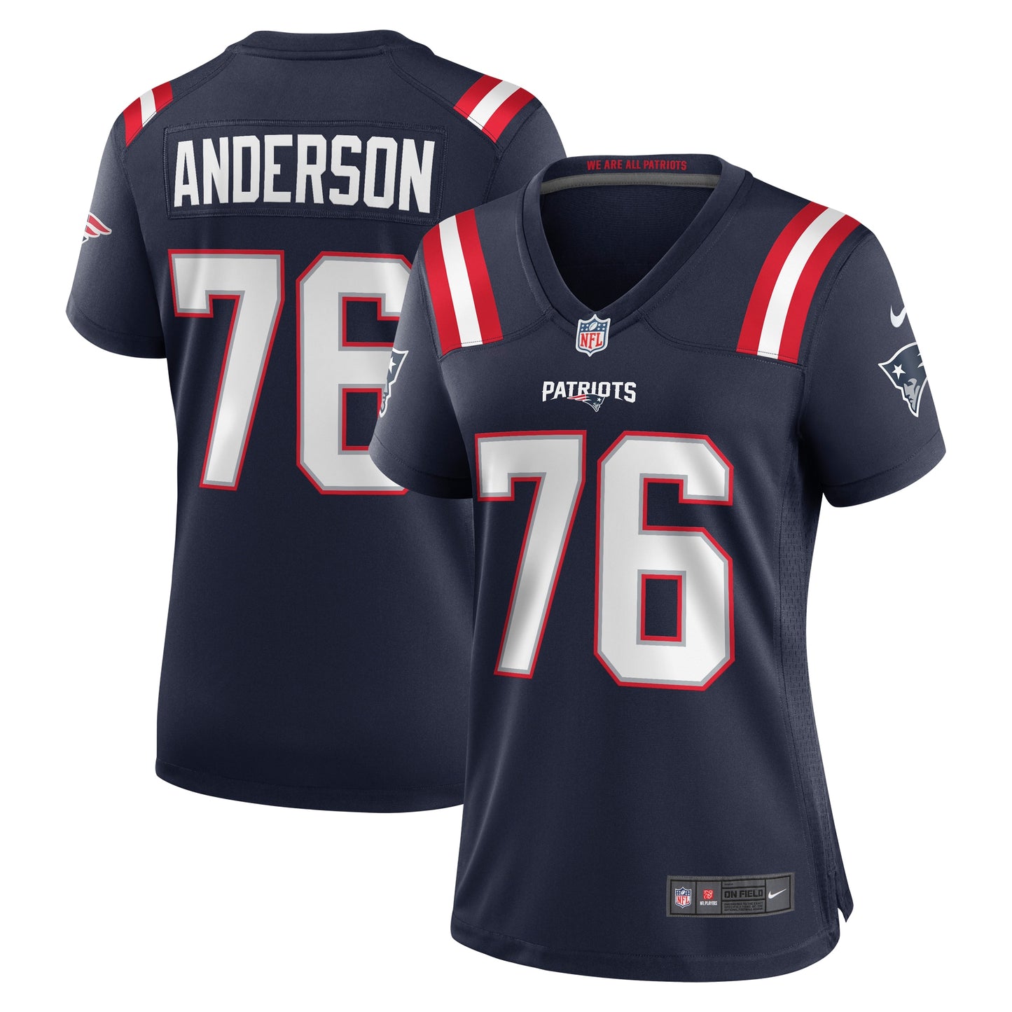 Calvin Anderson New England Patriots Nike Women's Game Jersey - Navy