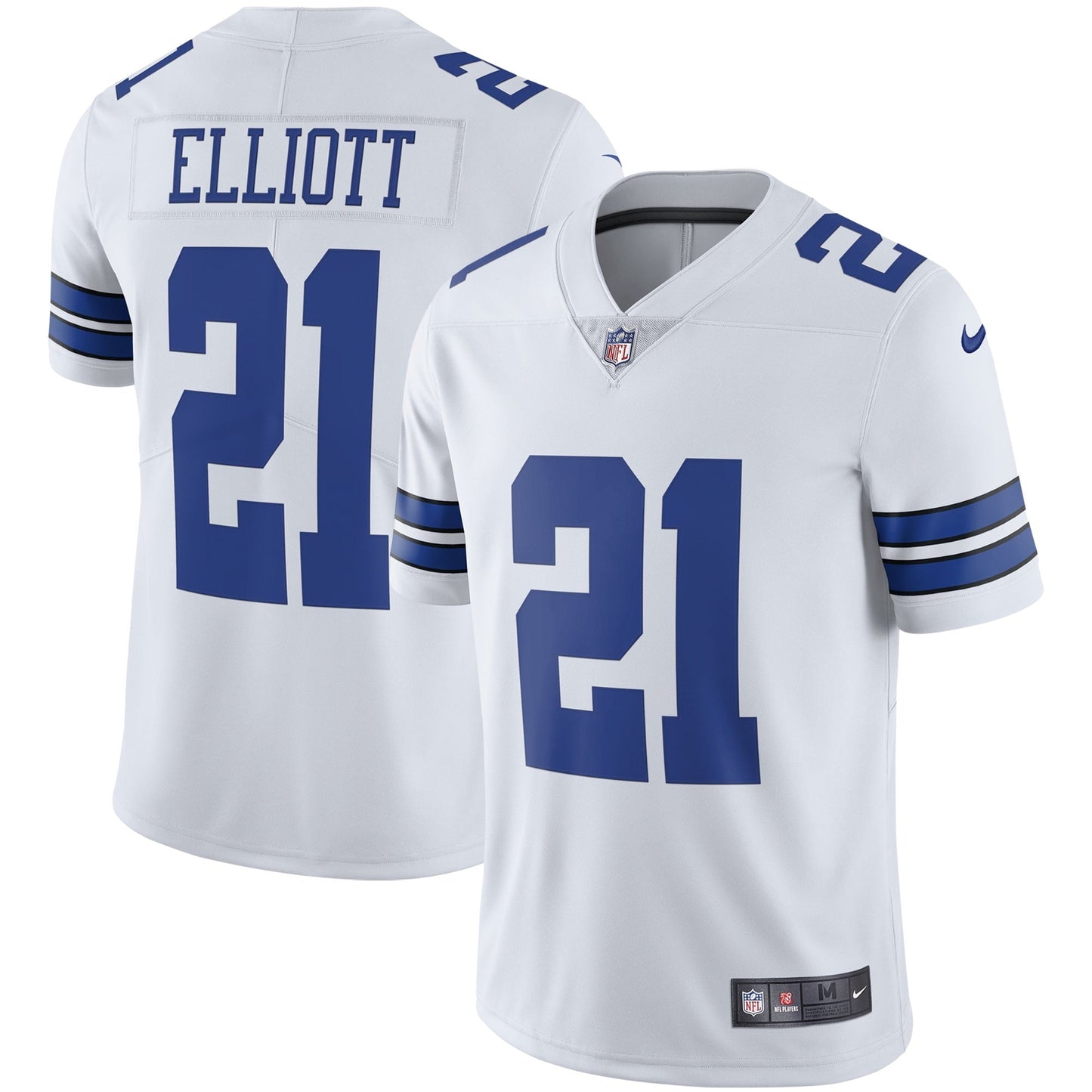 Men's Nike Ezekiel Elliott White Dallas Cowboys Vapor Limited Player Jersey