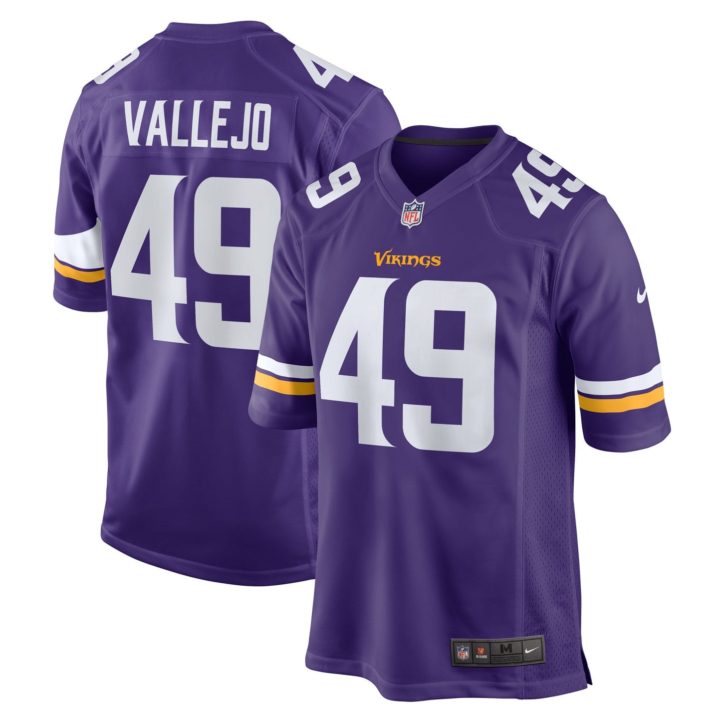 Tanner Vallejo Minnesota Vikings Nike Team Game Jersey - Purple