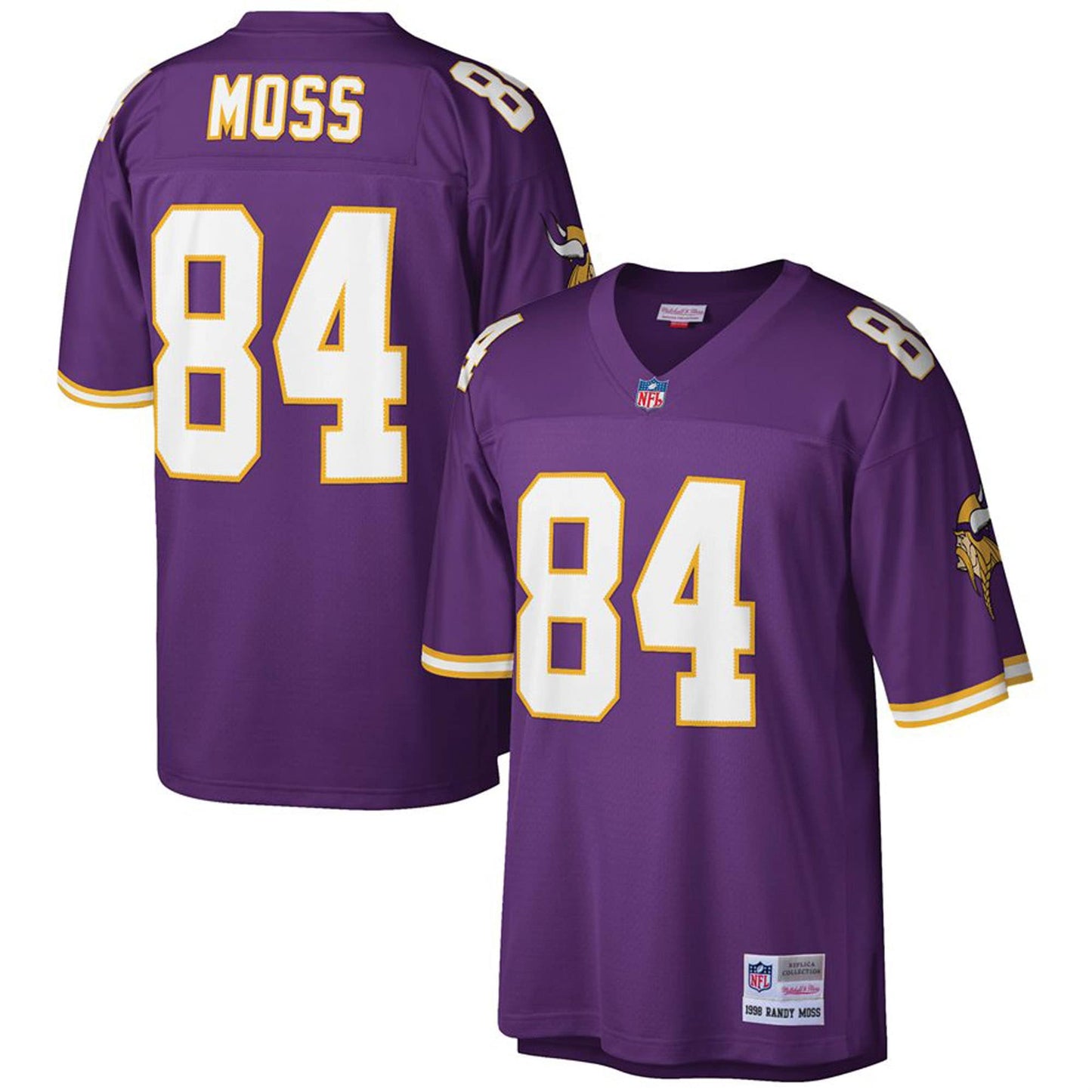Randy Moss Minnesota Vikings Mitchell & Ness Big & Tall 1998 Retired Player Replica Jersey - Purple