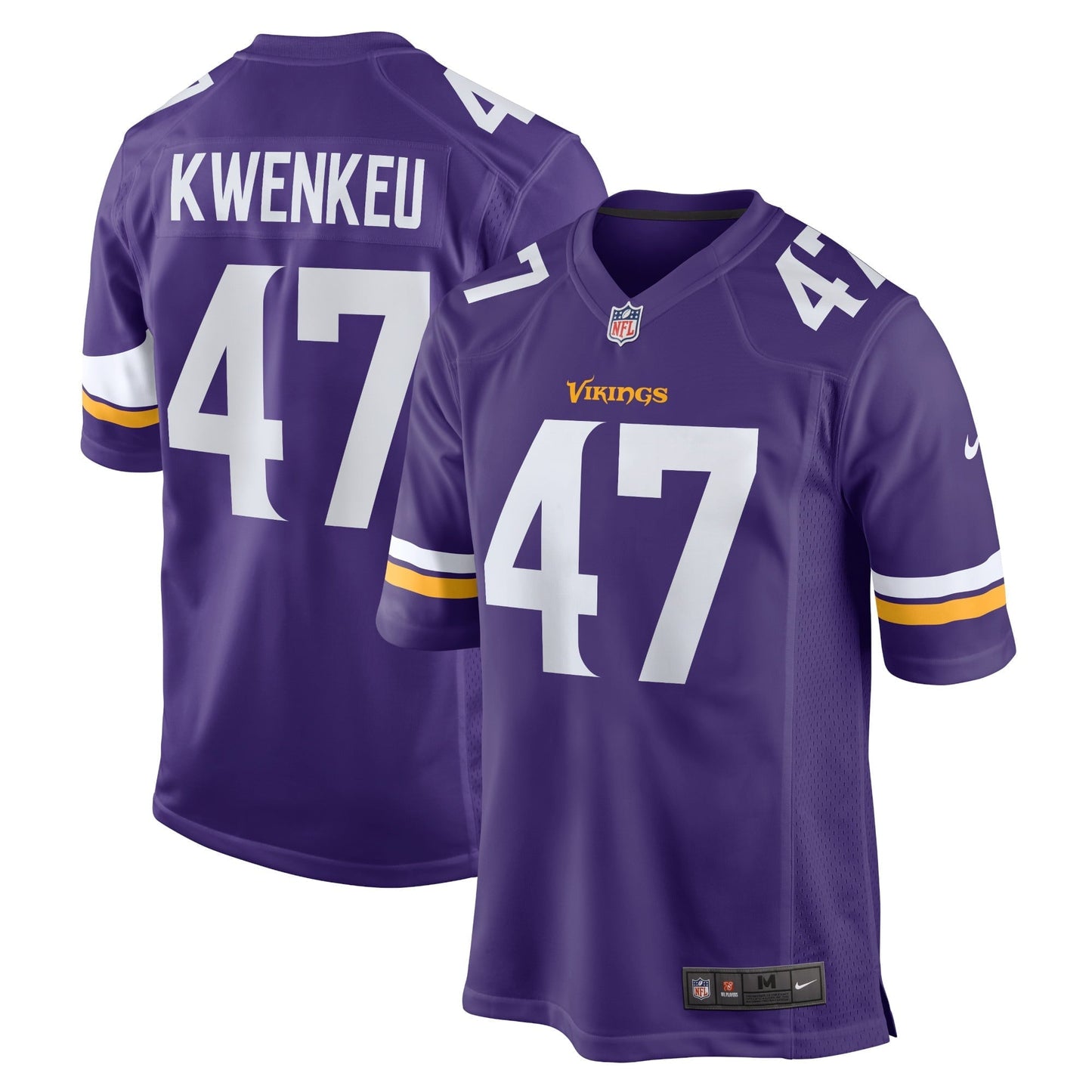 Men's Nike William Kwenkeu Purple Minnesota Vikings Home Game Player Jersey