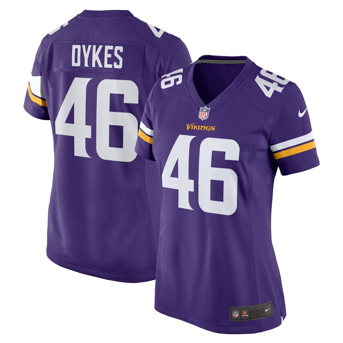 Aaron Dykes Minnesota Vikings Nike Women's Team Game Jersey - Purple