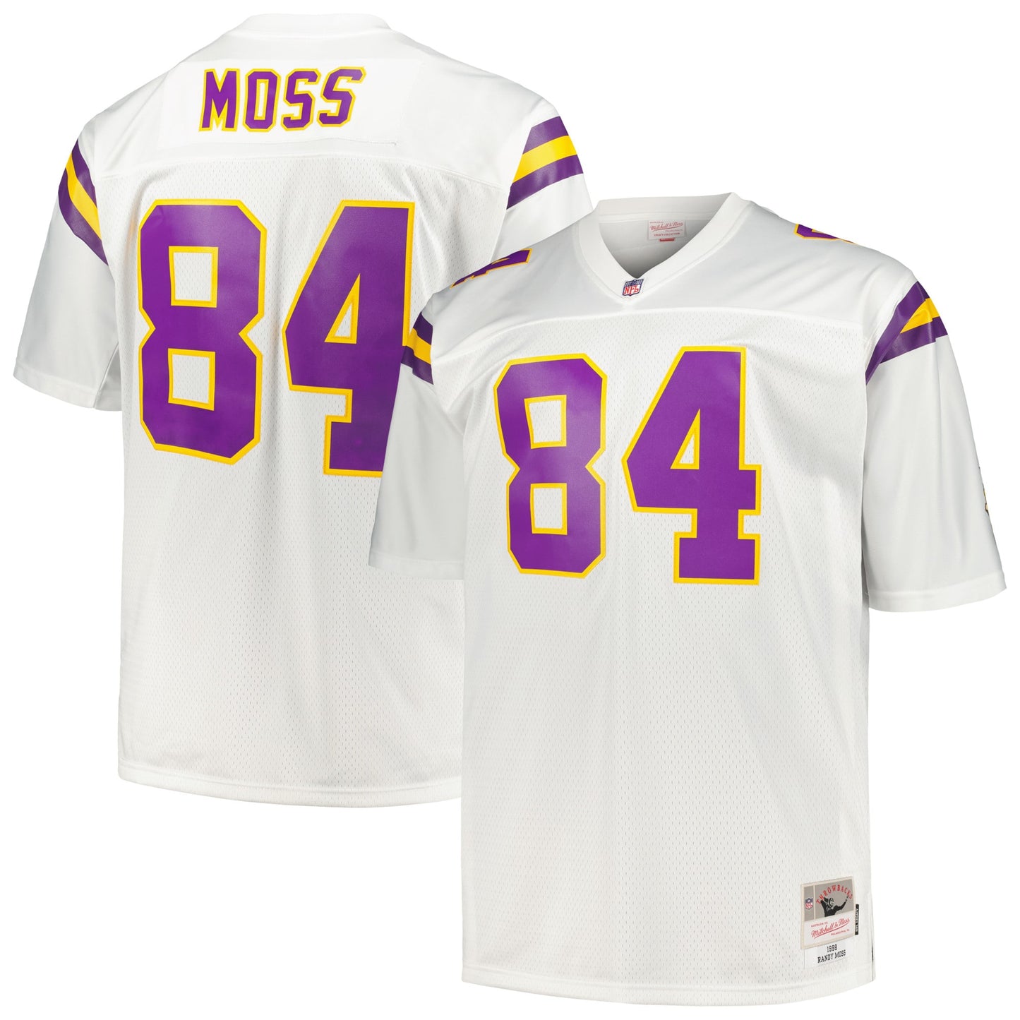 Randy Moss Minnesota Vikings Mitchell & Ness Big & Tall 1998 Legacy Retired Player Jersey - White