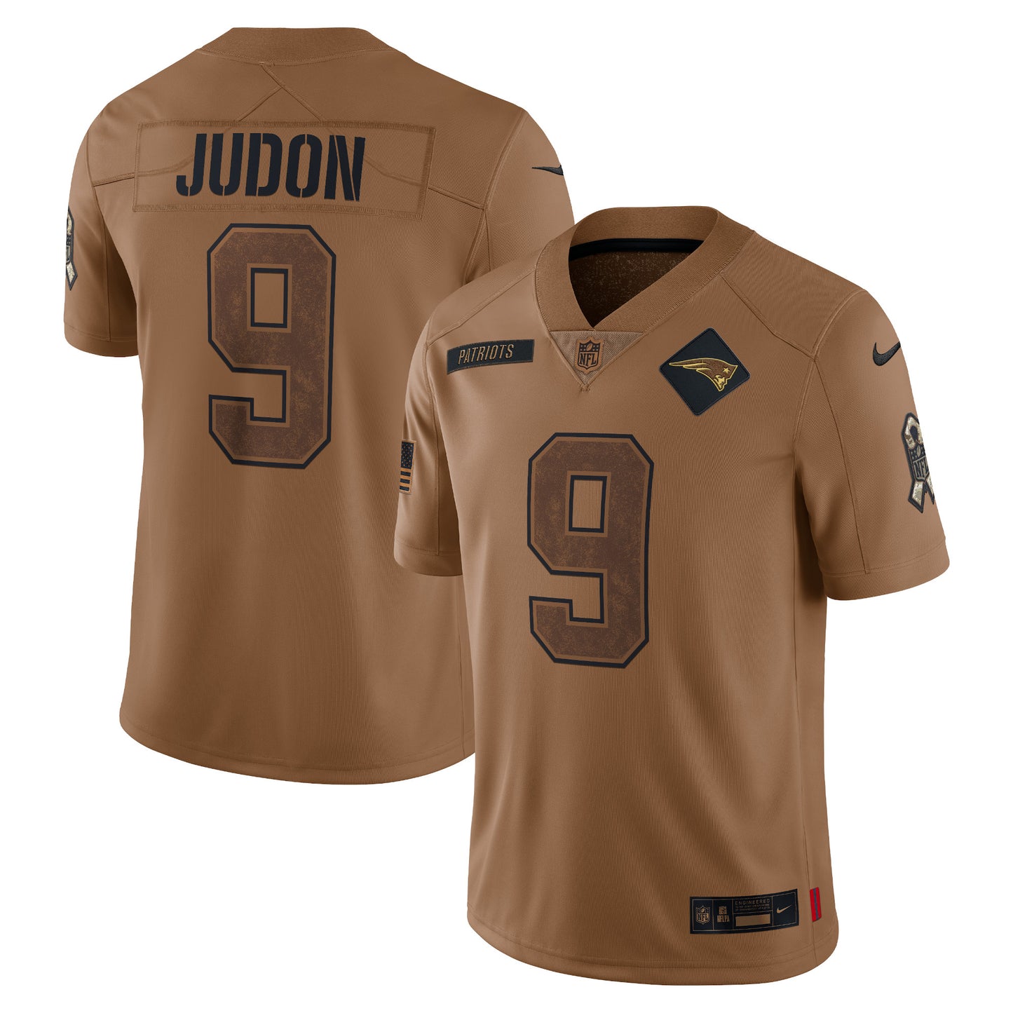 Matthew Judon New England Patriots Nike 2023 Salute To Service Limited Jersey - Brown