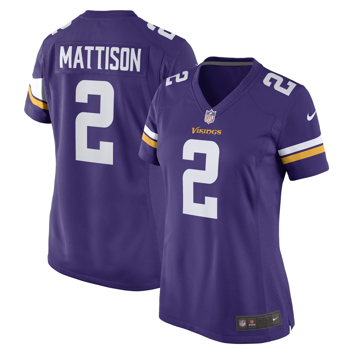 Women's Nike Alexander Mattison Purple Minnesota Vikings Game Player Jersey