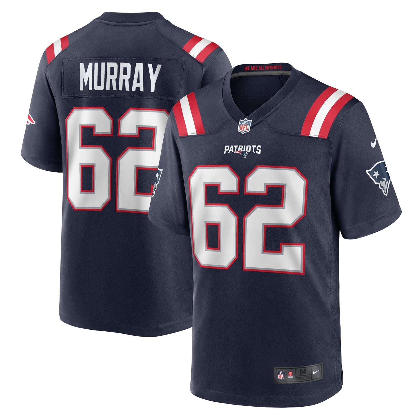 Bill Murray New England Patriots Nike Game Player Jersey - Navy