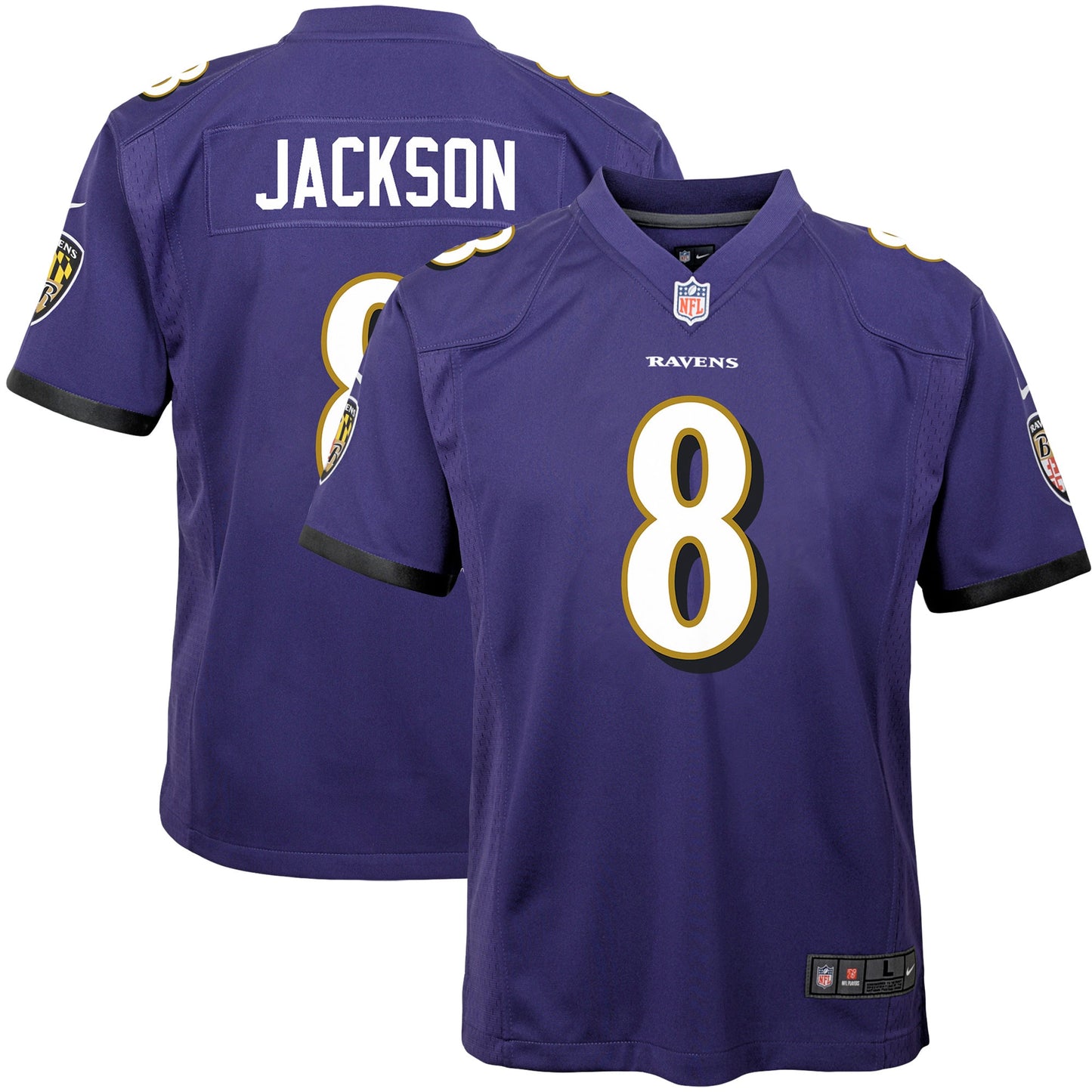 Lamar Jackson Baltimore Ravens Nike Youth Game Jersey - Purple