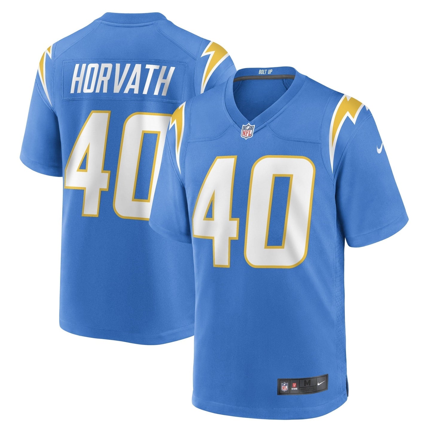 Men's Nike Zander Horvath Powder Blue Los Angeles Chargers Game Player Jersey
