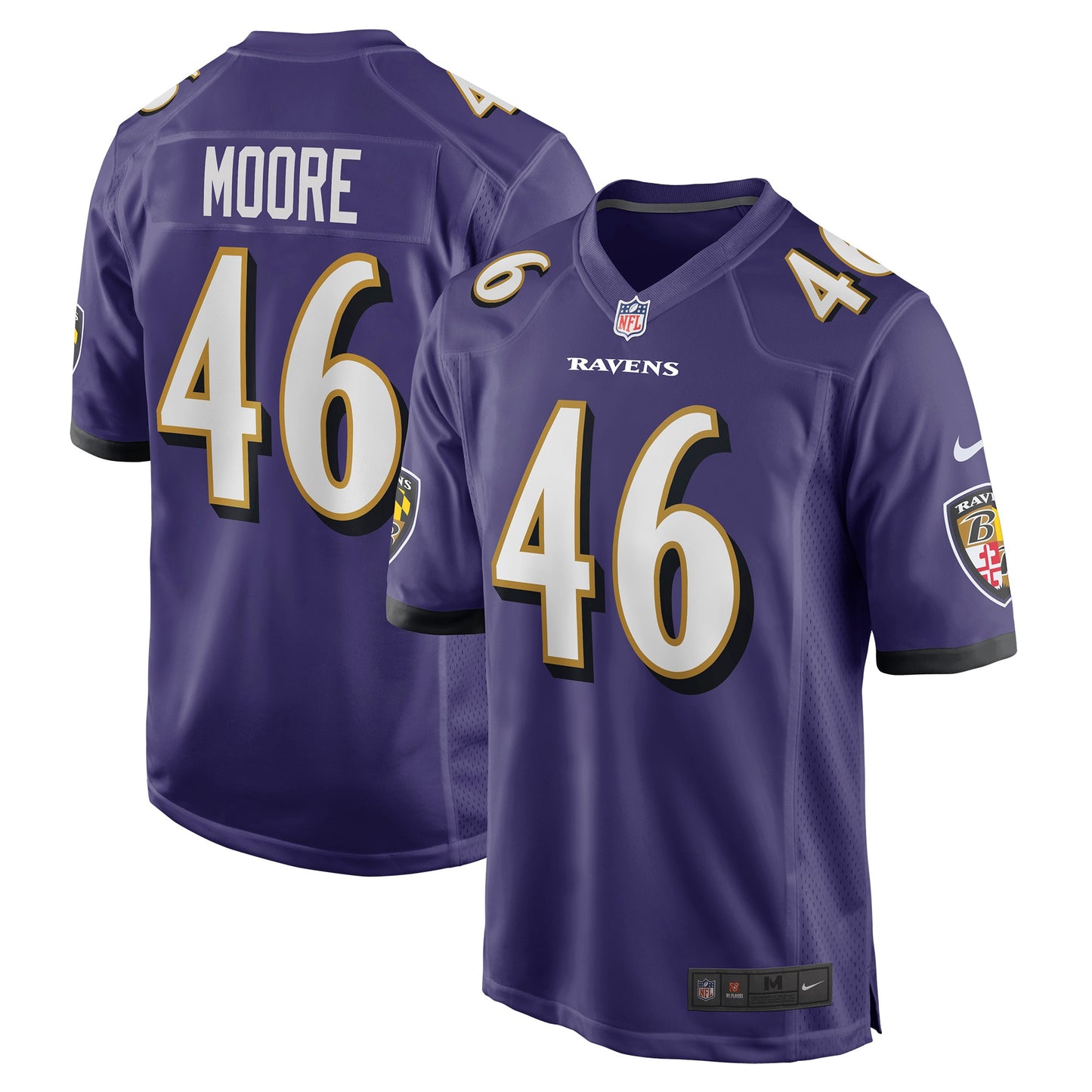 Nick Moore Baltimore Ravens Nike Game Jersey - Purple