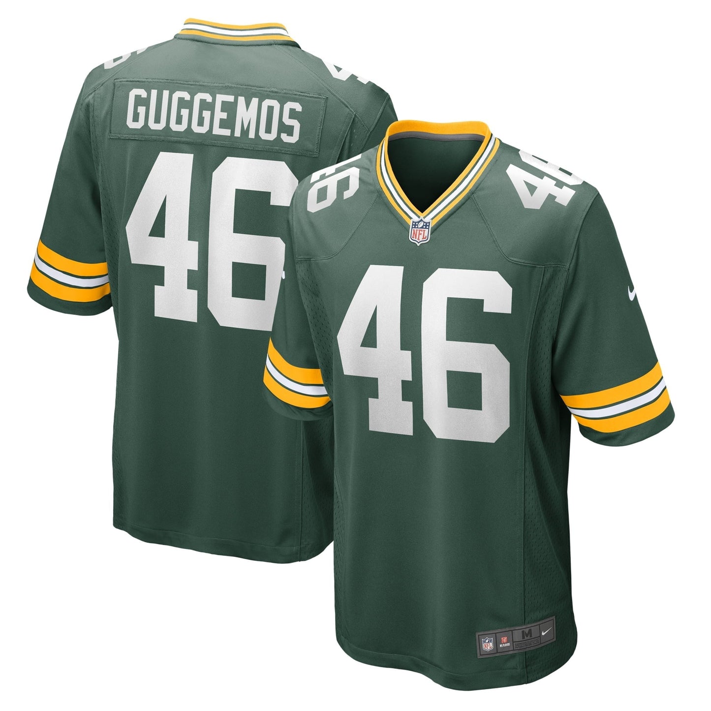 Men's Nike Nick Guggemos Green Green Bay Packers Home Game Player Jersey