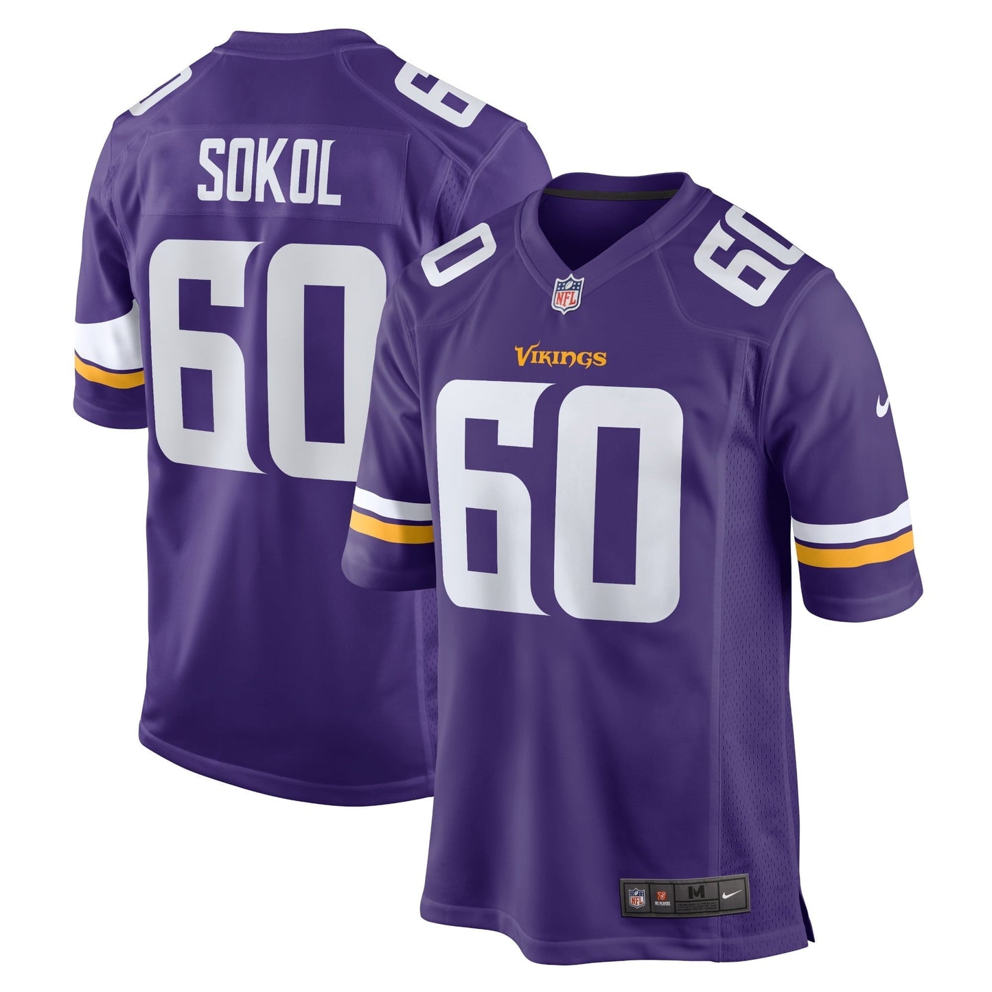 Men's Nike Josh Sokol Purple Minnesota Vikings Home Game Player Jersey