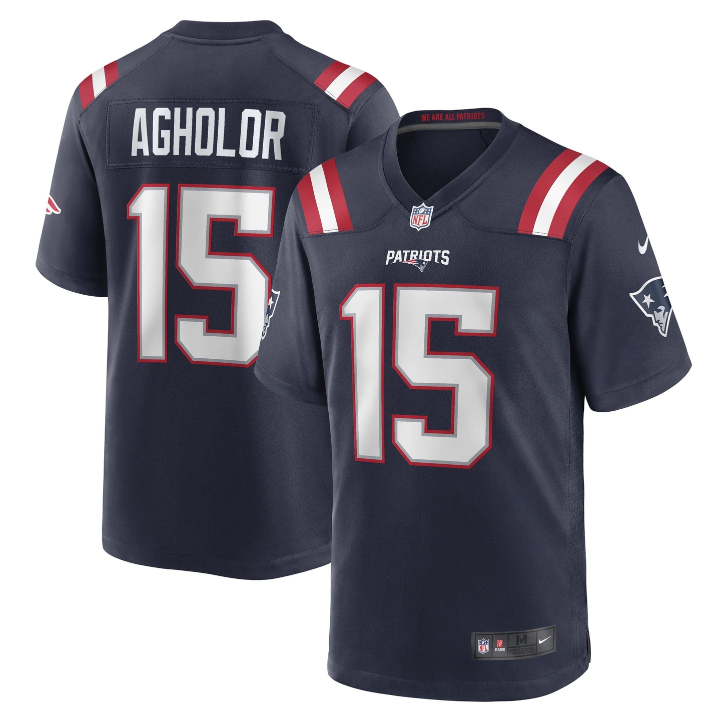 Men's Nike Nelson Agholor Navy New England Patriots Game Player Jersey
