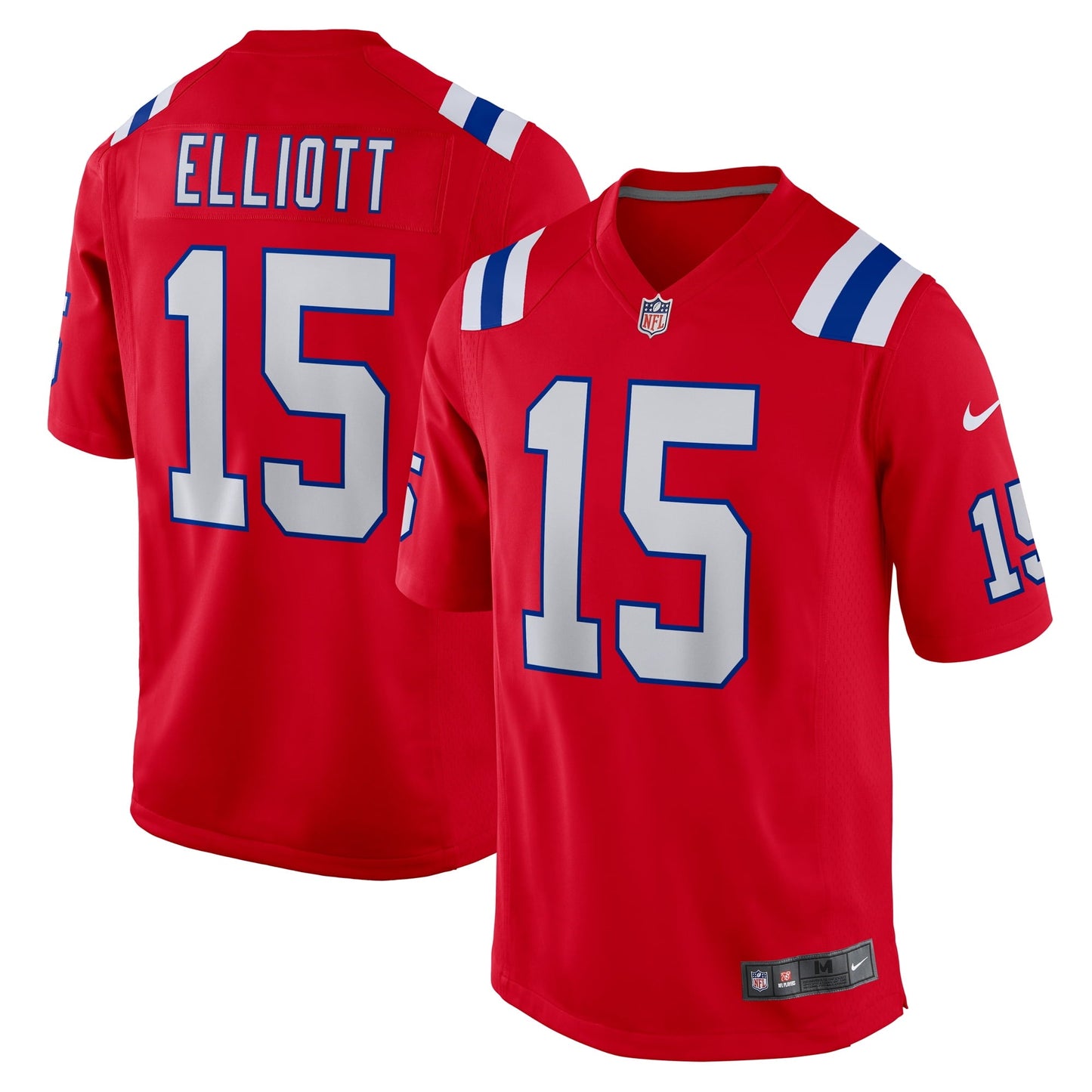 Men's Nike Ezekiel Elliott Red New England Patriots Alternate Game Player Jersey