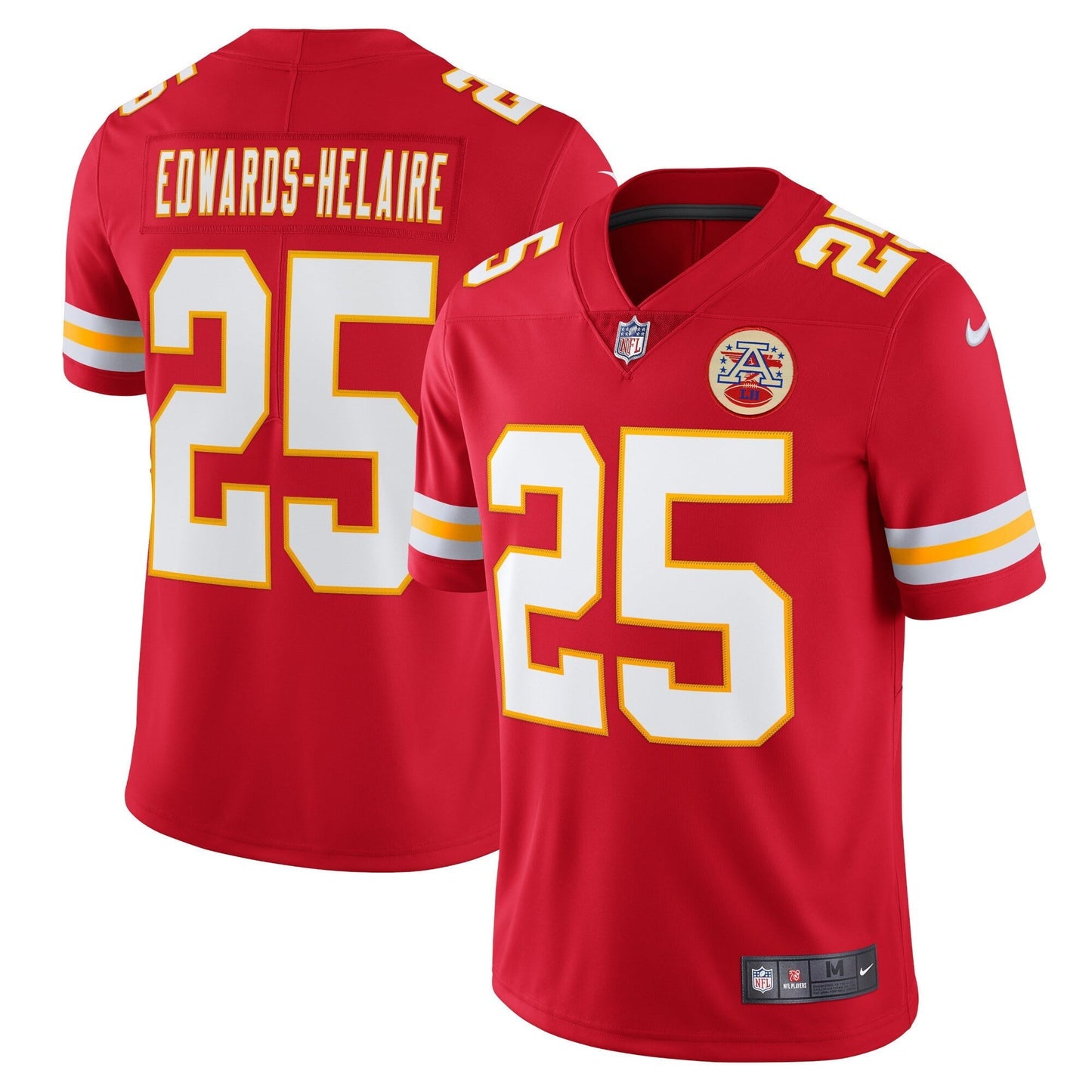 Men's Nike Clyde Edwards-Helaire Red Kansas City Chiefs Vapor Limited Jersey
