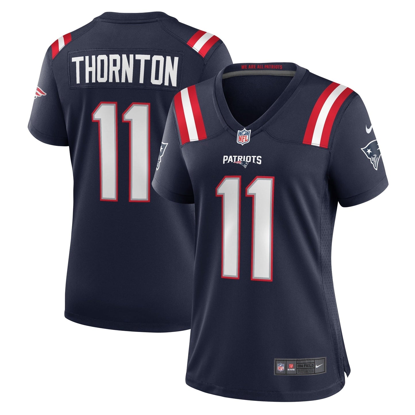 Women's Nike Tyquan Thornton Navy New England Patriots Game Player Jersey