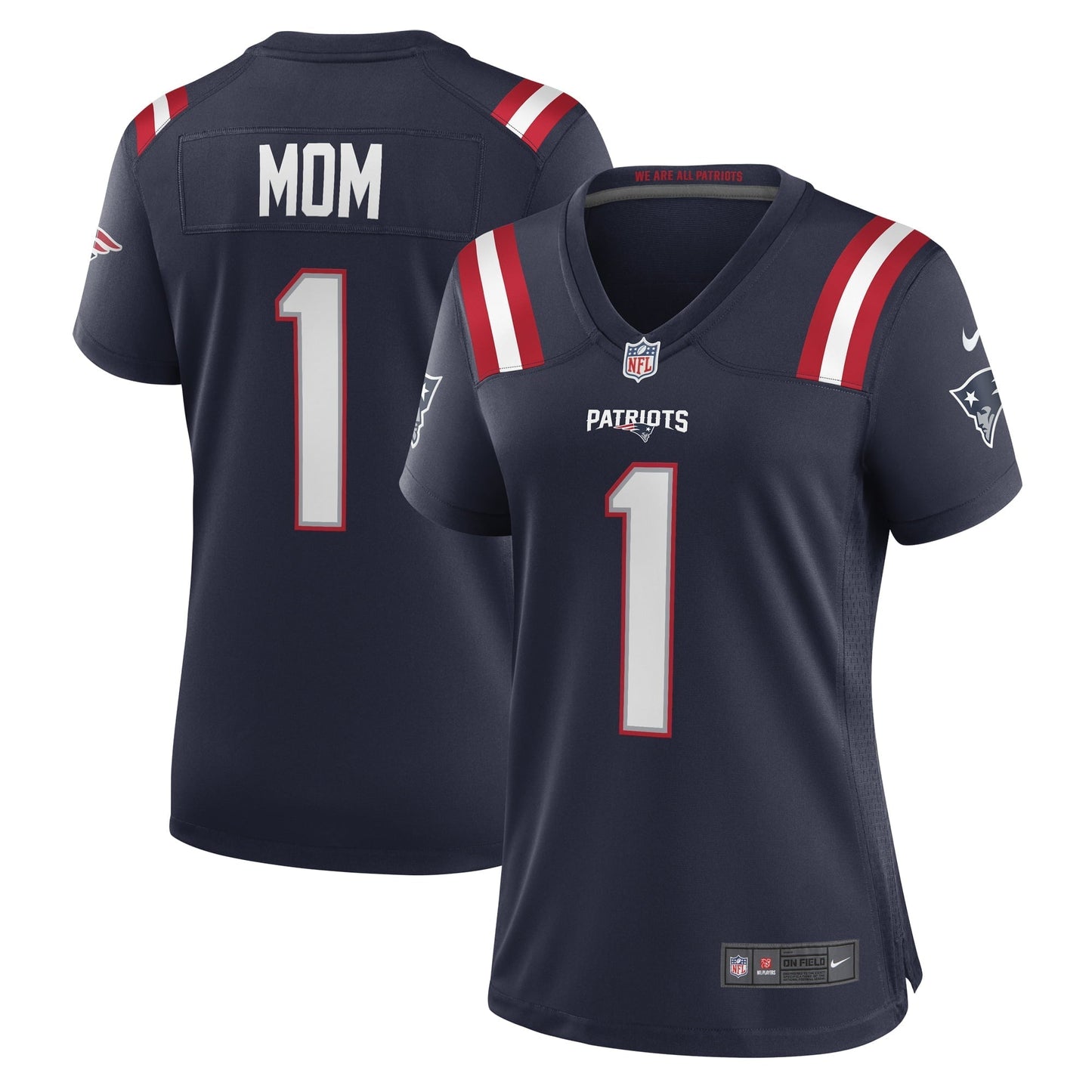 Women's Nike Number 1 Mom Navy New England Patriots Game Jersey