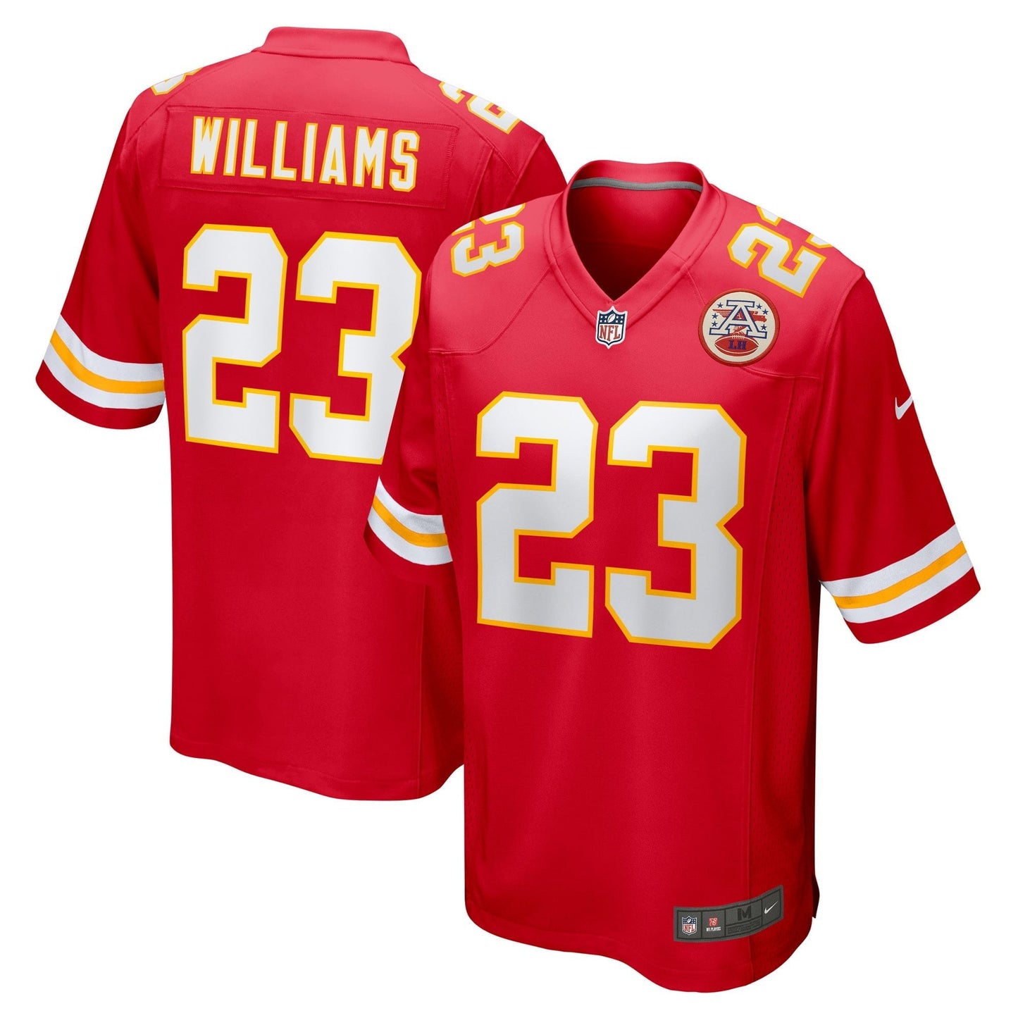 Men's Nike Joshua Williams Red Kansas City Chiefs Game Player Jersey